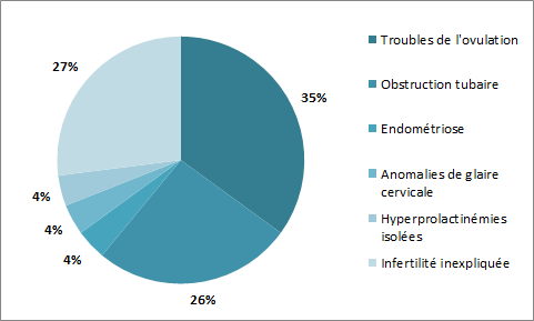 Représentation des principales causes de l'infertilité féminine